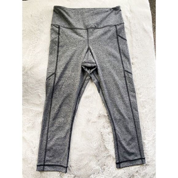 Soma Sport Dark Heather Gray Cropped Leggings - Size XS - Picture 3 of 8